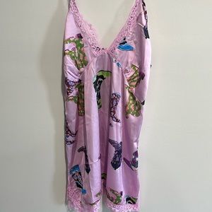 NWT Nasty Gal Satin Cowboy Boot Lace Nightie - Large